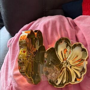 Gold Flower-Shaped Clutch